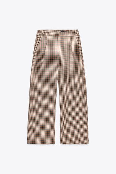 ZW COLLECTION CHECK TROUSERS - Multicoloured by Zara