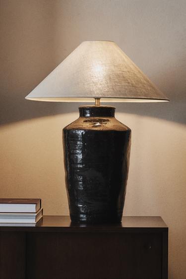 CERAMIC TABLE LAMP - Black by Zara