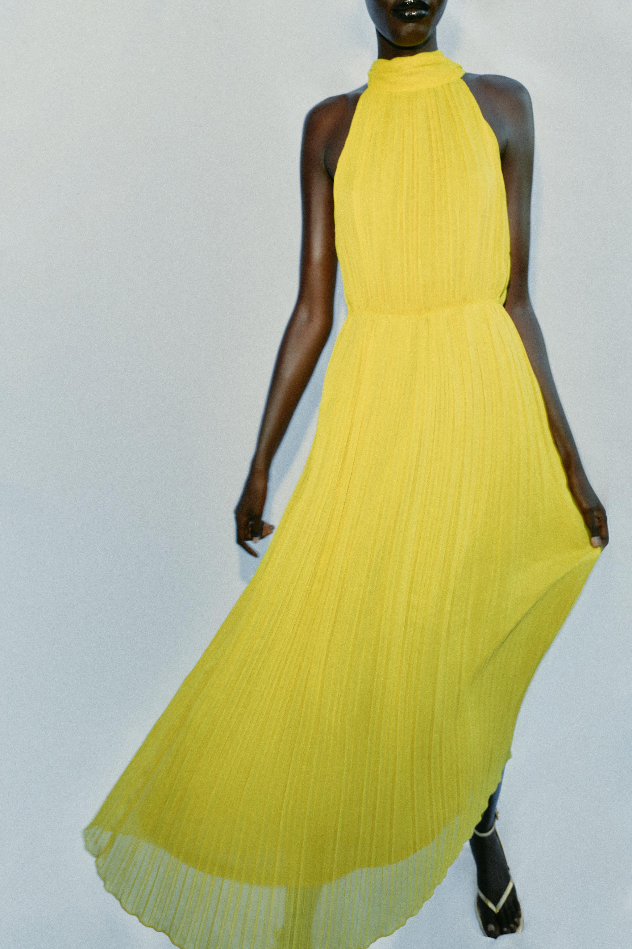 ROBE MI-LONGUE PLISSÉE