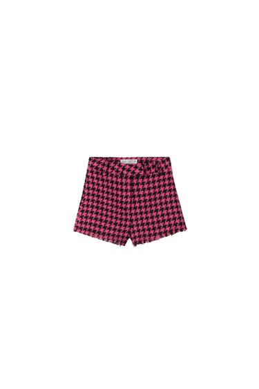 TEXTURED HOUNDSTOOTH SHORTS