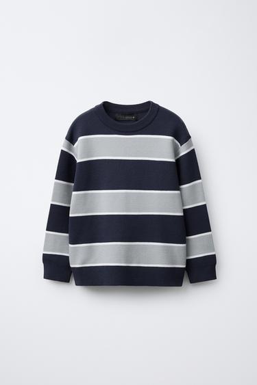 PULL EN MAILLE À RAYURES - Rayures de Zara