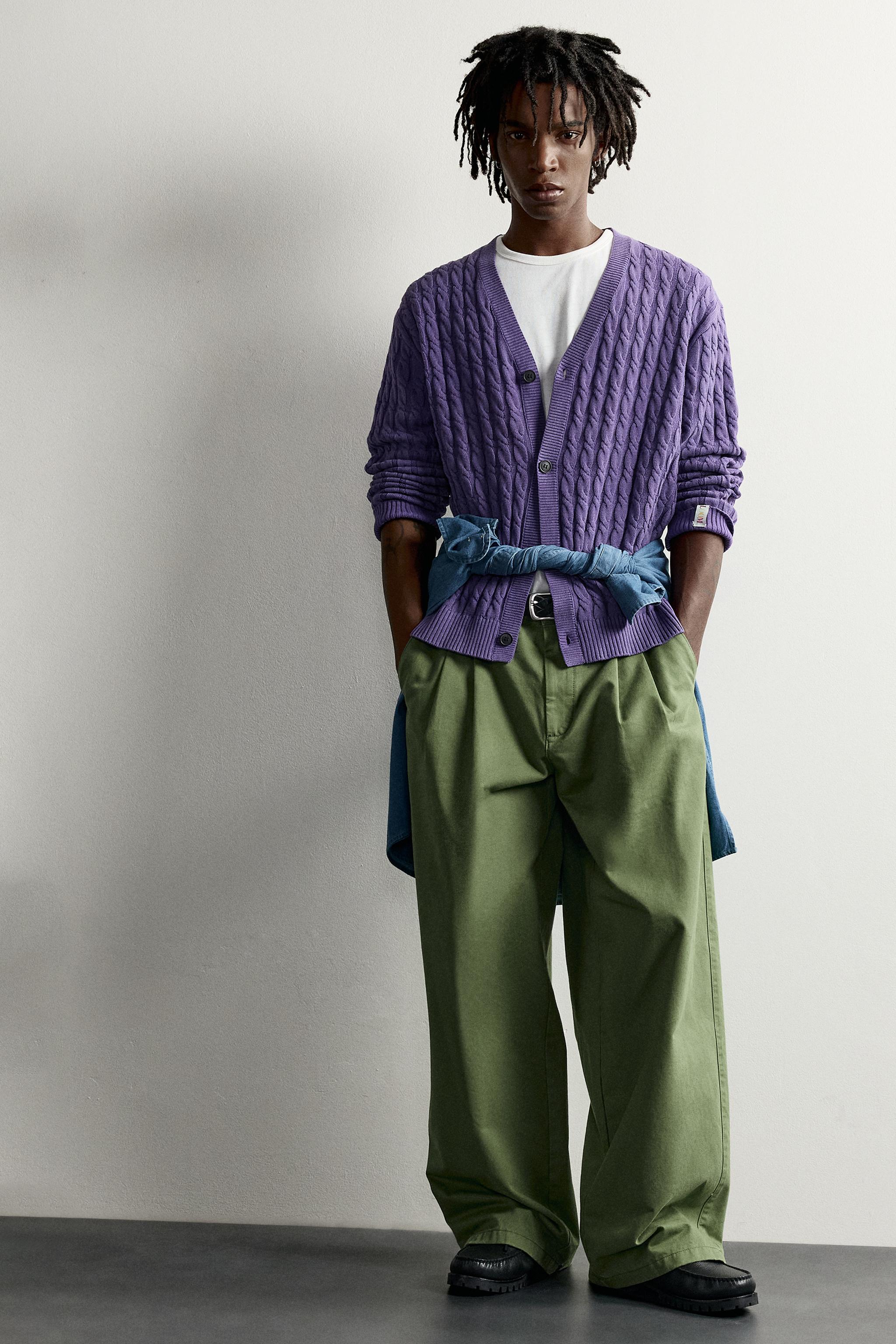 Zara FRUIT OF THE LOOM™ ÖRGÜ HIRKA görsel 6