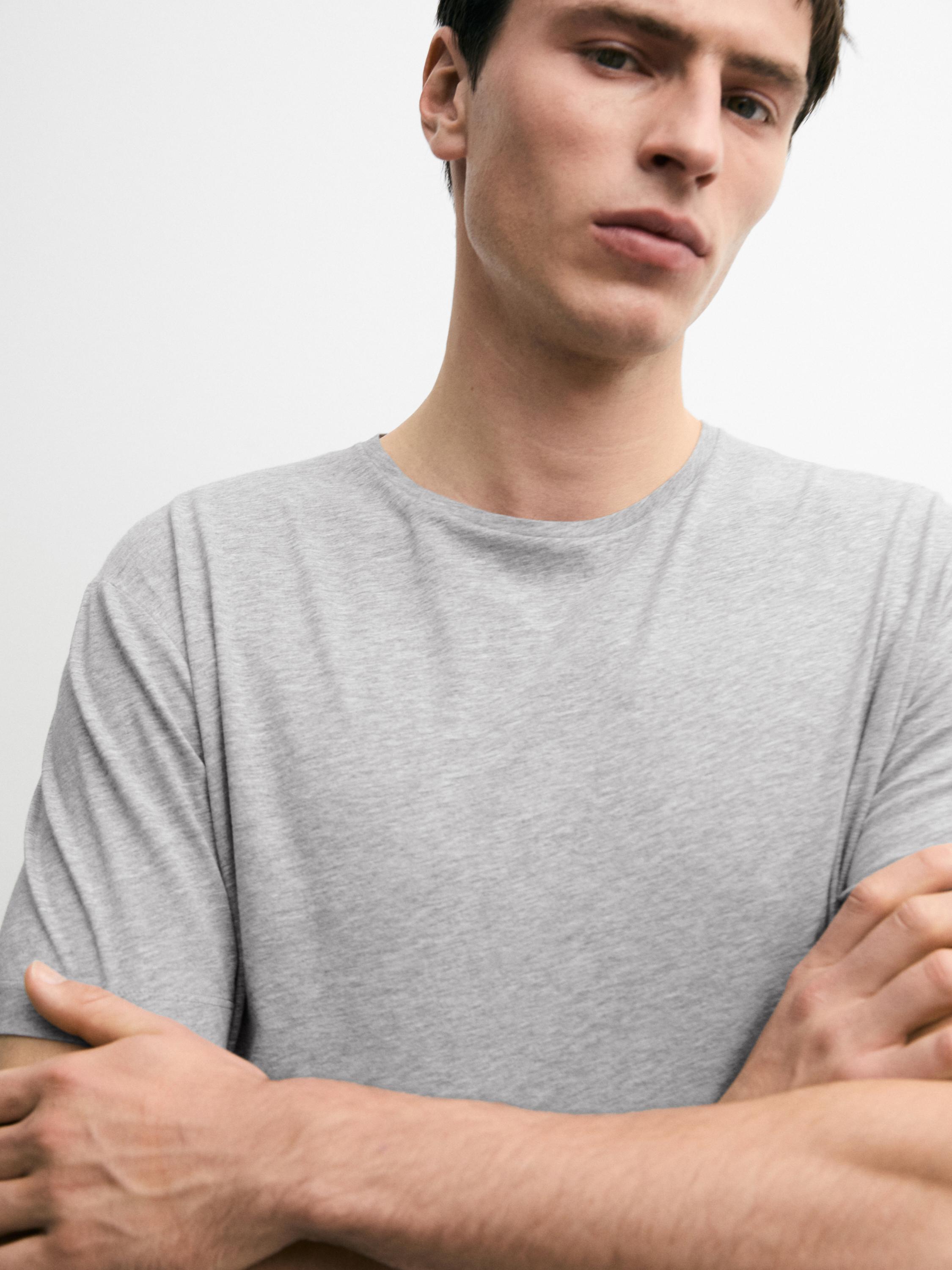 T-shirt manches courtes en coton mélangé