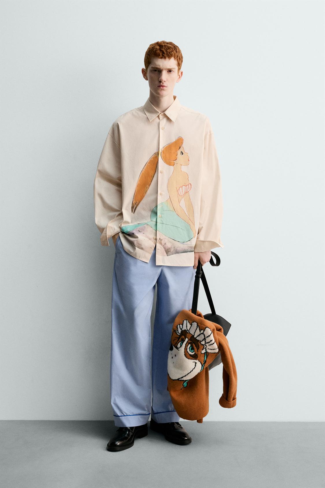 ФУТБОЛКА С РУСАЛОЧКОЙ В СТИЛЕ ПИТЕРА ПЭНА ОТ ГАРРИ ЛАМБЕРТА ДЛЯ ZARA X DISNEY