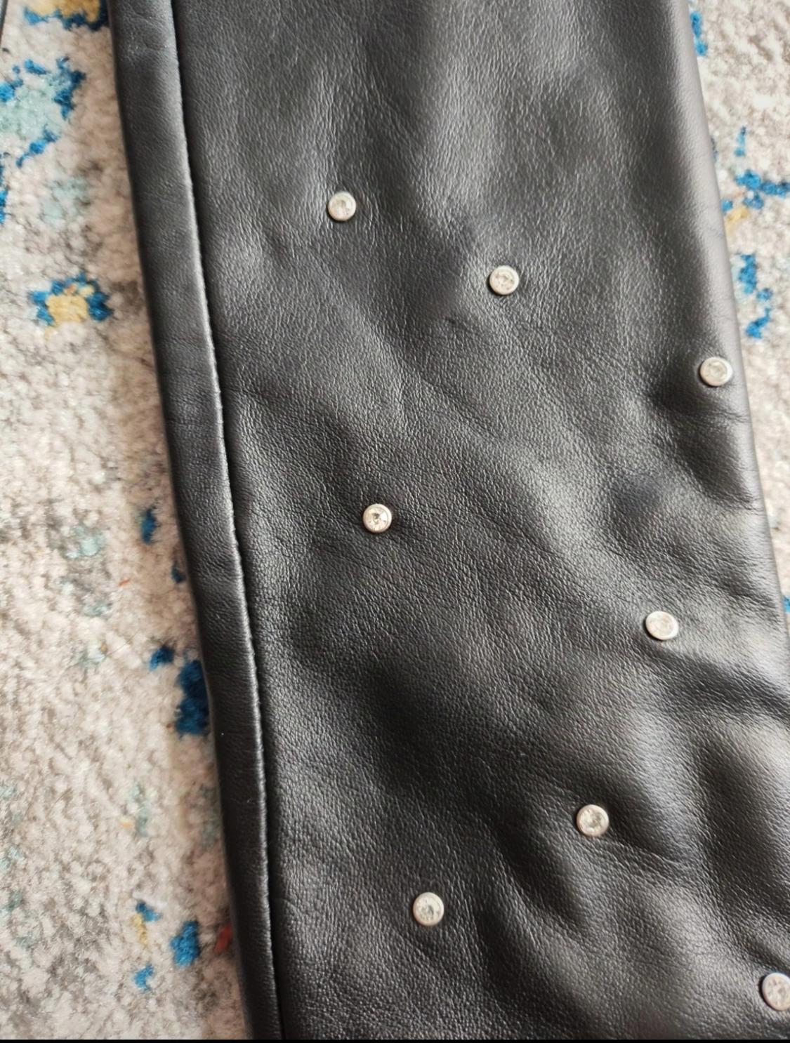 LEATHER GLOVES WITH RHINESTONES - Image 5