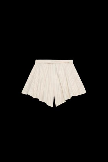 ZW COLLECTION STRIPED PLEATED SHORTS - striped by Zara - Image 1