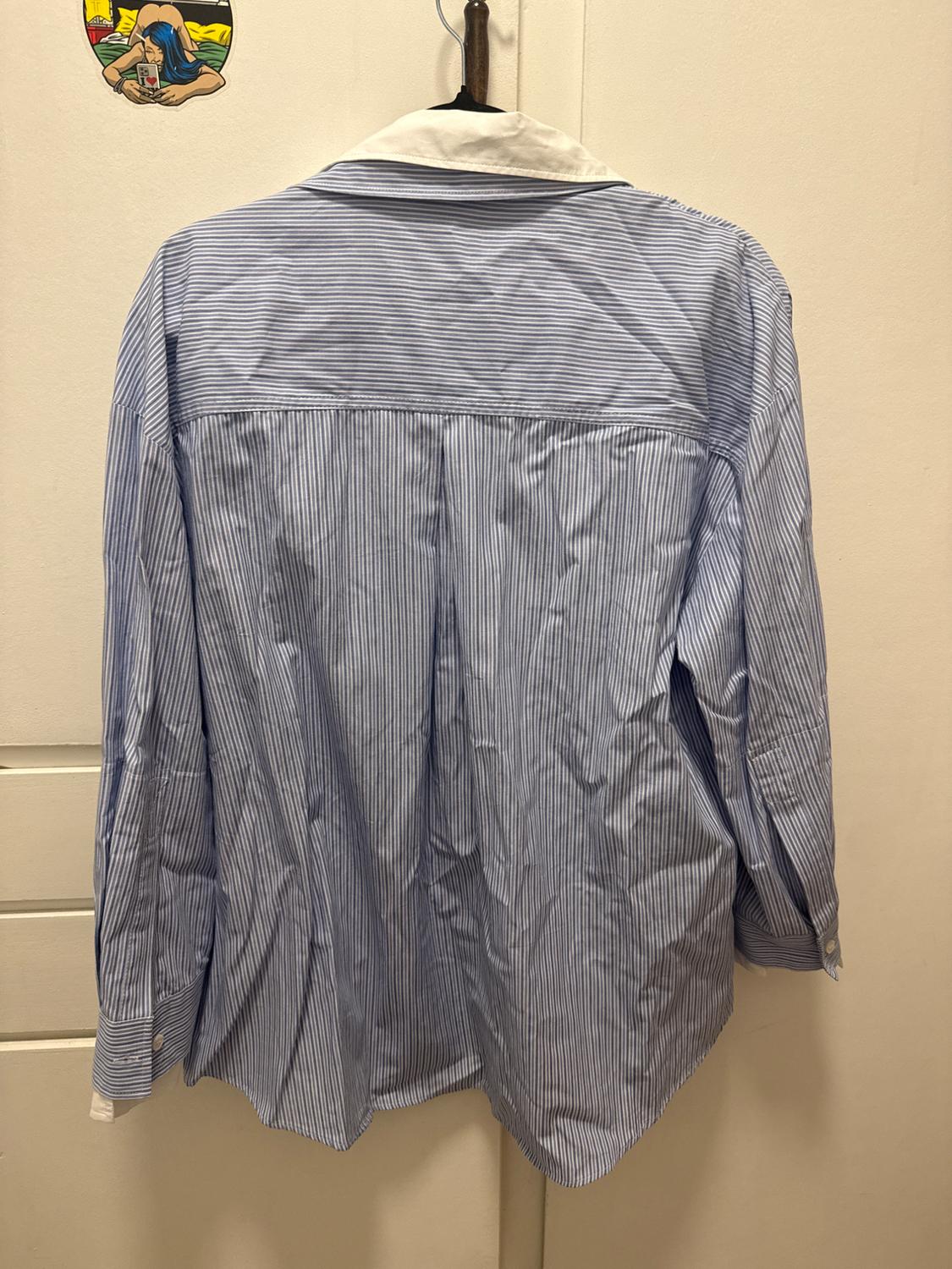 CONTRAST STRIPED POPLIN SHIRT - Image 2