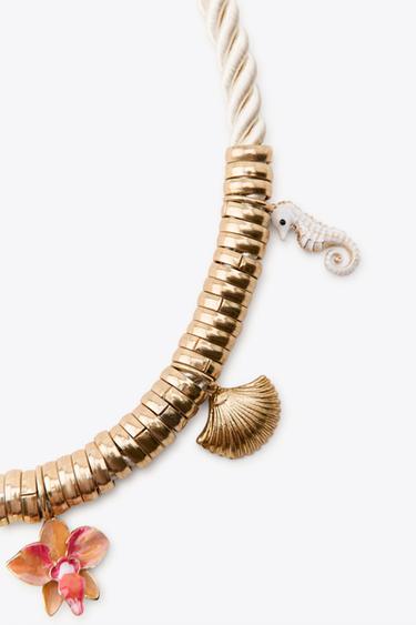 COLLIER LACET CHARMS - Doré de Zara - Image 3