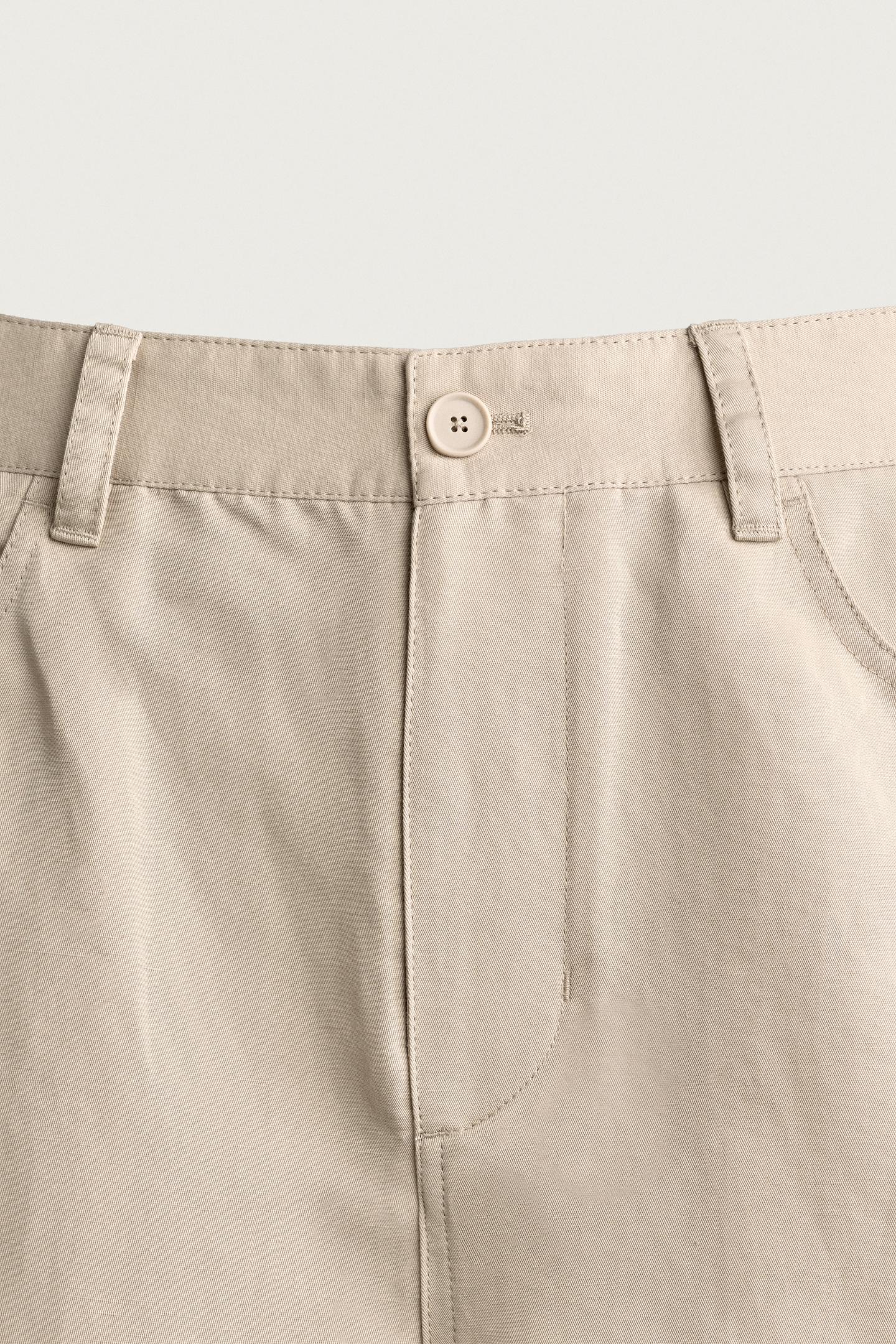 Мужские брюки Zara Cotton-Linen Relaxed Fit, цвет: Бежевый — фото 8