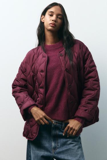 CASACO ACOLCHOADO WATER REPELLENT - Borgonha da Zara