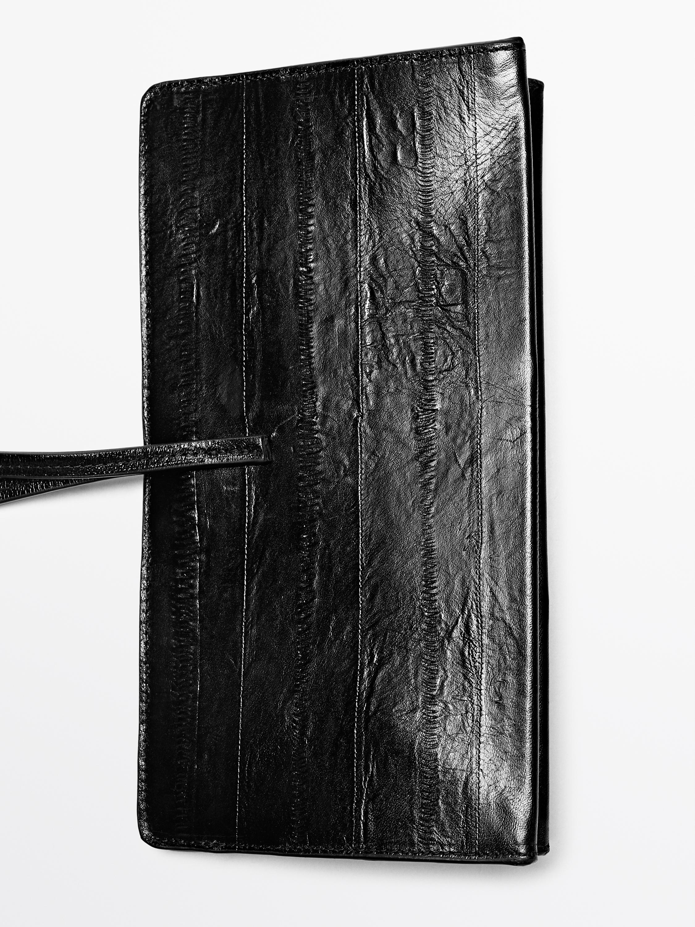 Textured leather handbag