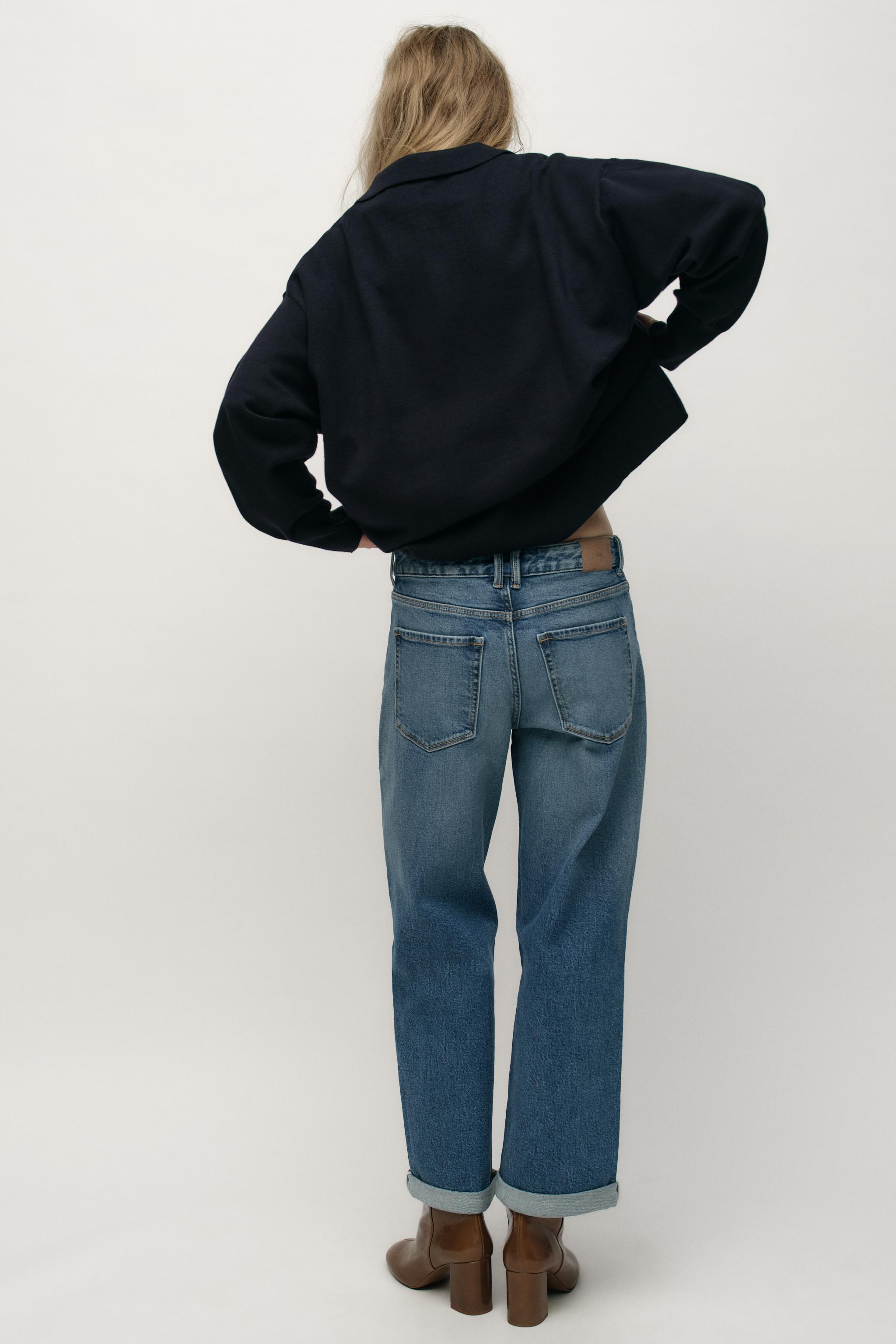 Z1975 RELAXED MID-RISE JEANS - Mid-blue | ZARA United States