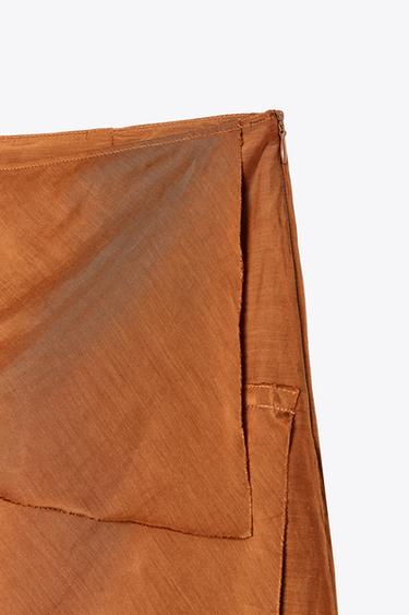 ZW COLLECTION RUFFLED MIDI SKIRT - Caramel by Zara - Image 5