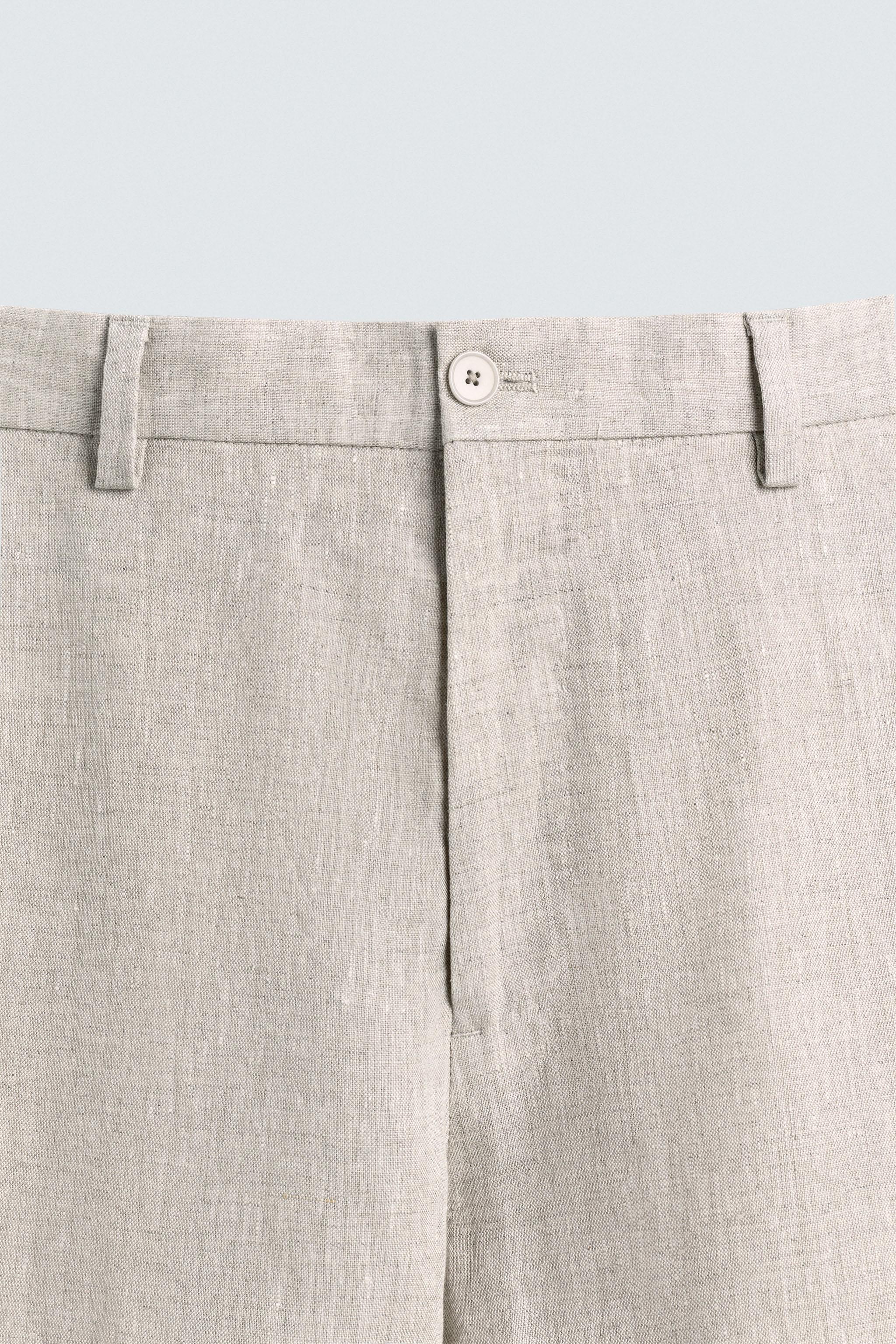 リネン100% スーツパンツ - ライトベージュ | ZARA Japan / 日本
