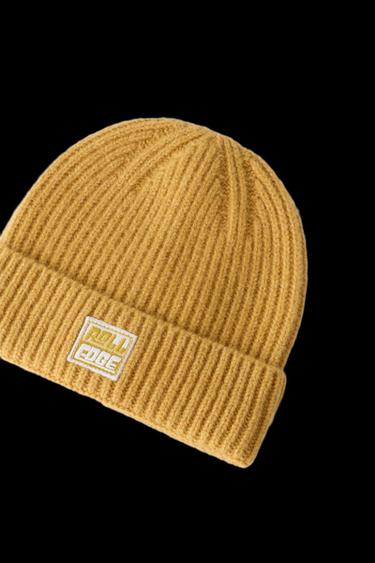 STRICKMÜTZE MIT ETIKETT - Gelb von Zara