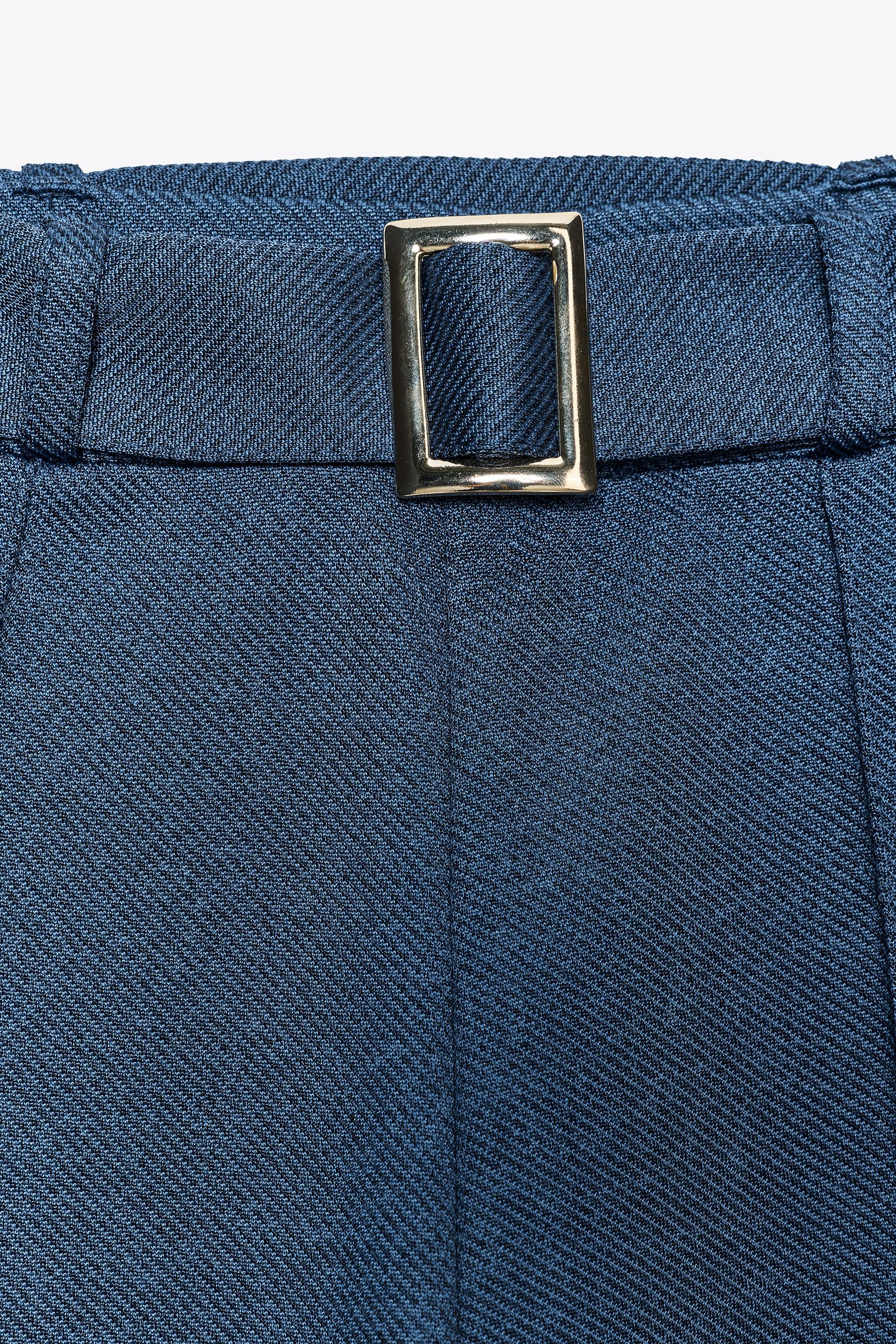 TWILL SEAM BELTED PANTS