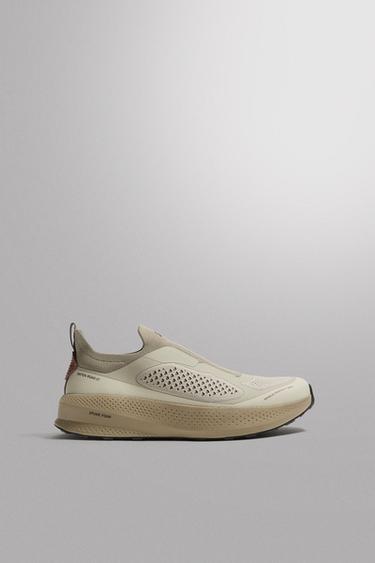 Zara 無鞋帶越野跑鞋 - 米色
