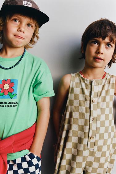 CAMISETA ESTAMPADO FLOR - Verde claro de Zara