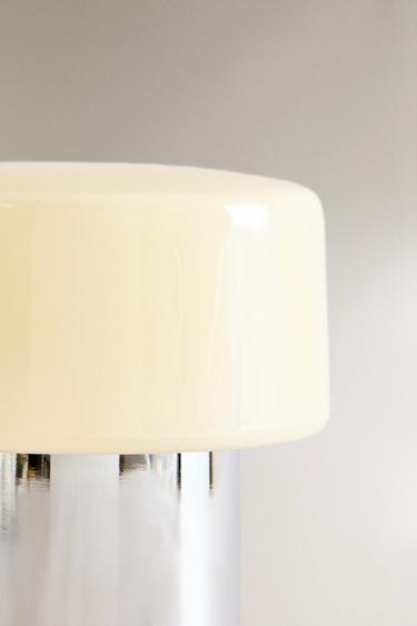 METAL AND GLASS TABLE LAMP - Silver by Zara - Image 3