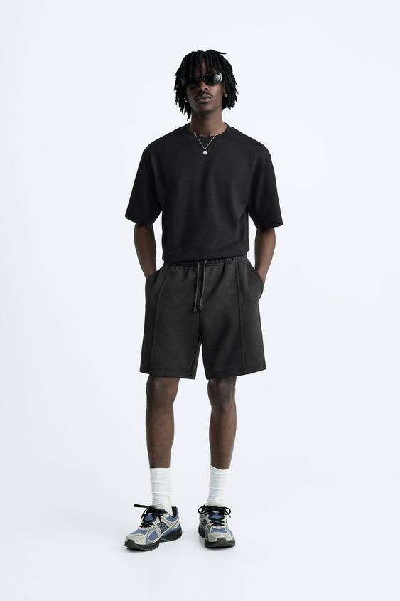 BERMUDA JOGGERS WITH SEAM DETAIL - Dark anthracite | ZARA United Kingdom