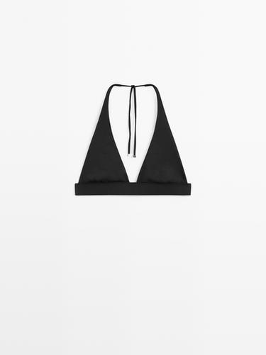 Top bikini triángulo - Negro de Zara