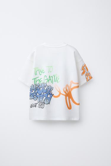 GRAFFITI PRINT T-SHIRT - White by Zara - Image 1