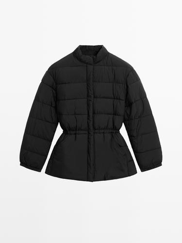 Zara Water-repellent puffer jacket - Black
