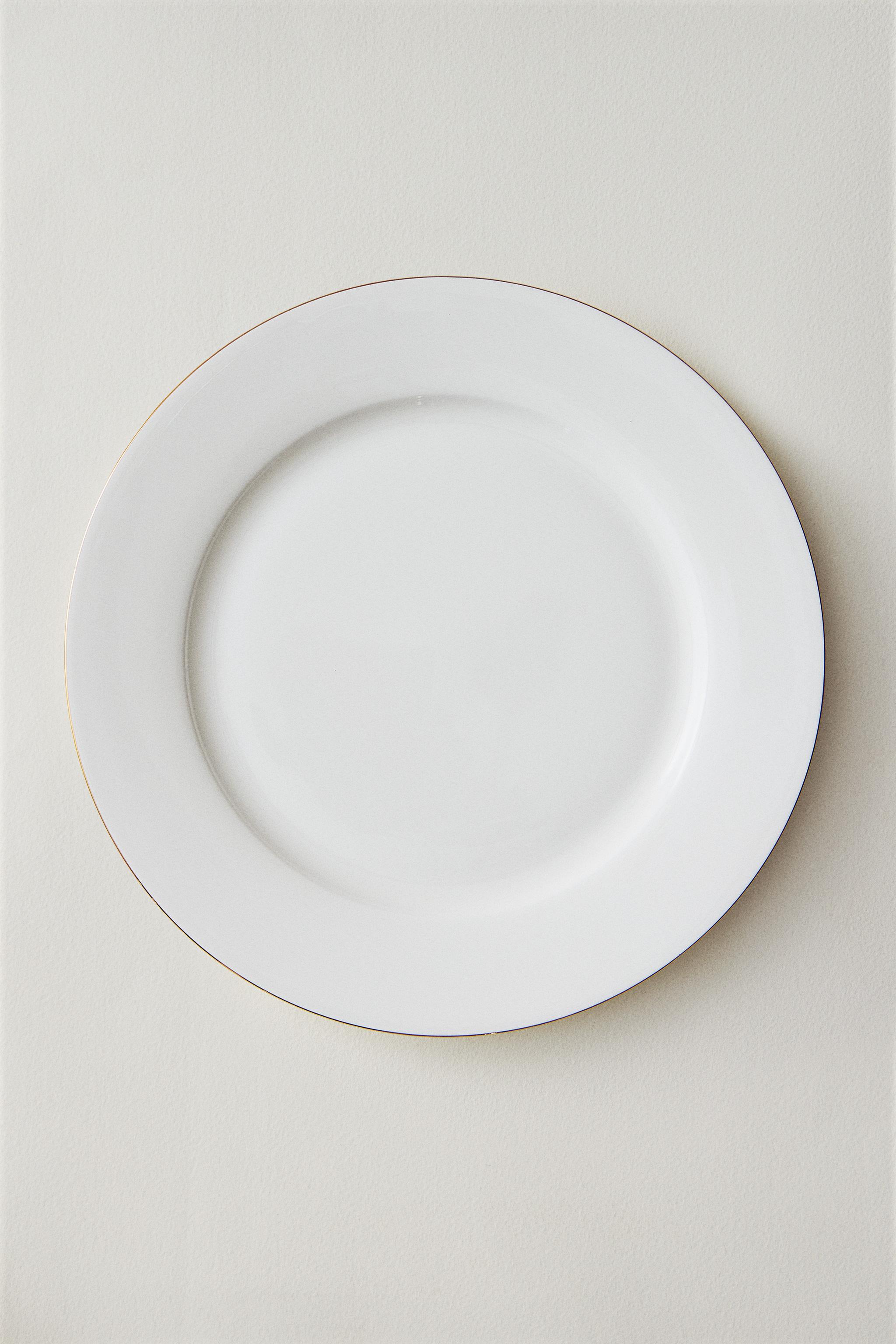 ASSIETTE PLATE PORCELAINE BONE CHINA BORD