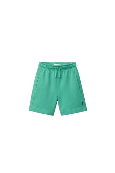 PLAIN PLUSH BERMUDA SHORTS - Duck blue by Zara