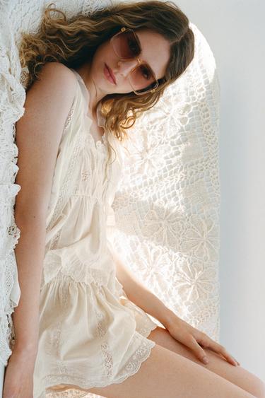 SHORT BRODÉ - Rose de Zara - Image 1