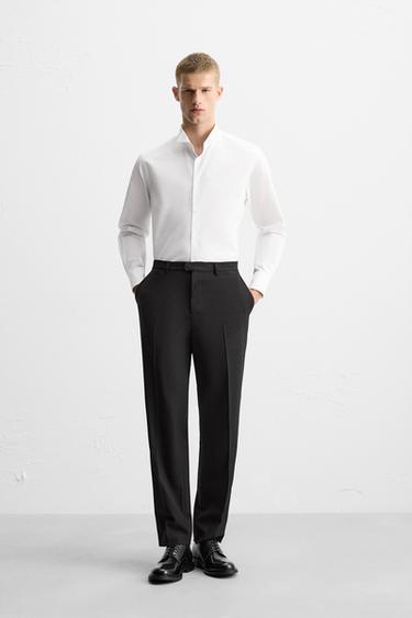 LIMITED EDITION TUXEDO-STYLE COLLAR SHIRT - White by Zara - Image 0