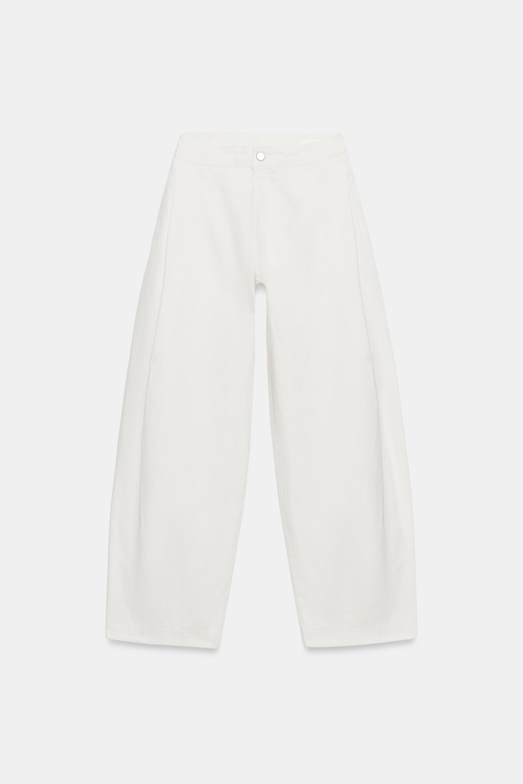 Zara ZW COLLECTION GENİŞ PAÇA PANTOLON görsel 5