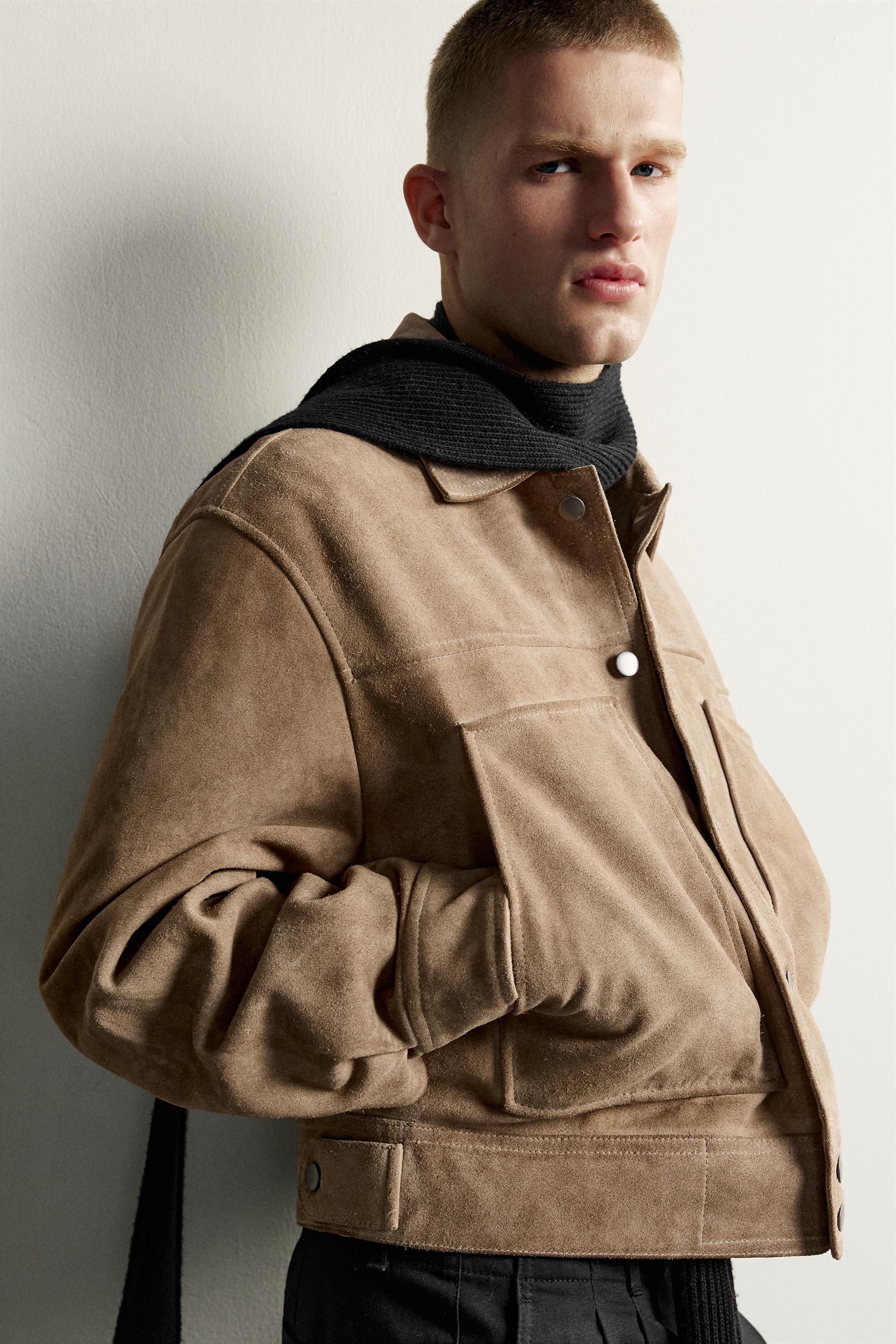 CROPPED SUEDE LEATHER JACKET
