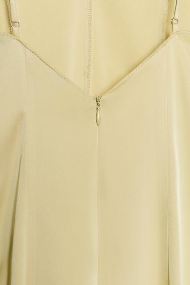 ROBE STYLE LINGERIE EN MATIÈRES VARIÉES - Jaune pastel de Zara - Image 7