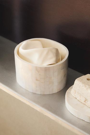 POT DE RANGEMENT SALLE DE BAIN NACRE - Beige clair de Zara - Image 5