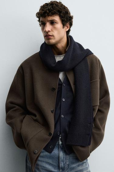 WOOL OVERSHIRT WITH POCKETS - Brown by Zara