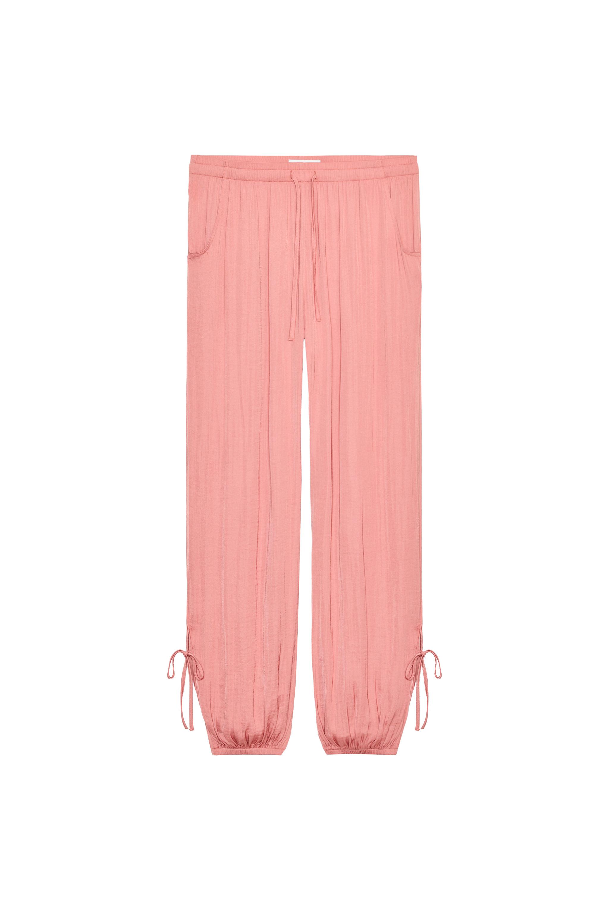 FLOWING SAROUEL TROUSERS WITH TIES - Light pink | ZARA South Africa