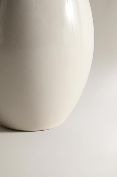 STONEWARE VASE - Ecru by Zara - Image 3