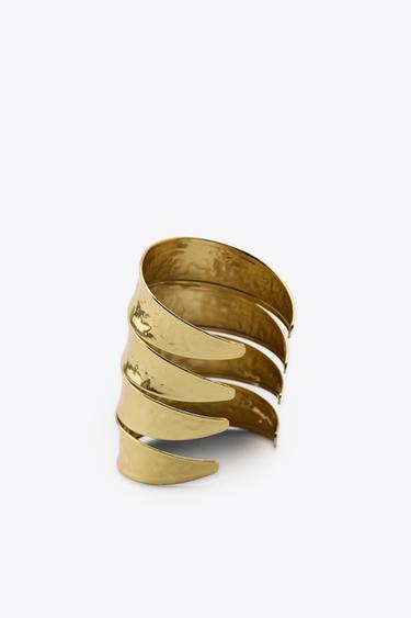 ROW CUFF BRACELET - Golden by Zara - Image 4