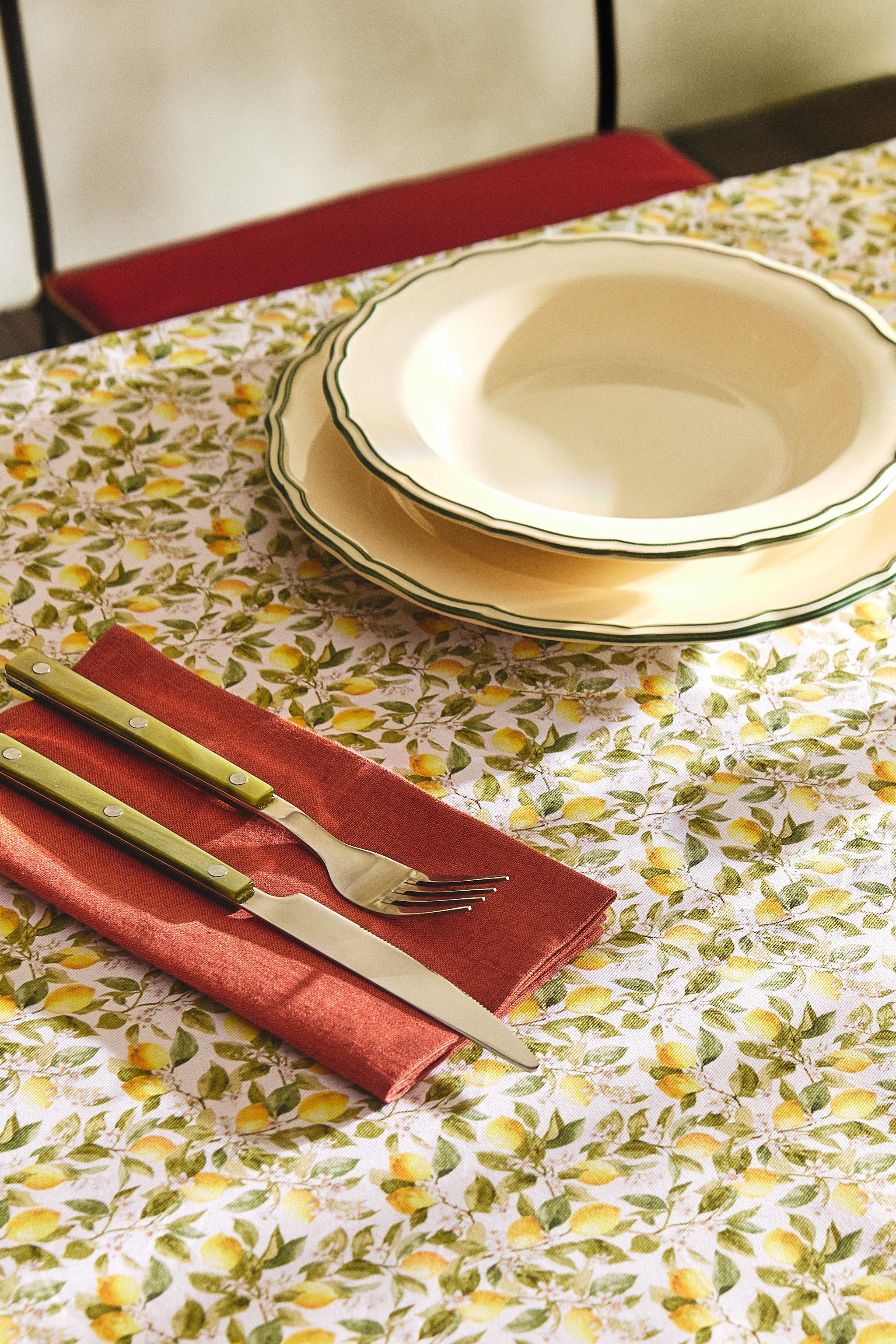 NAPPE COTON RÉSINE CITRONS