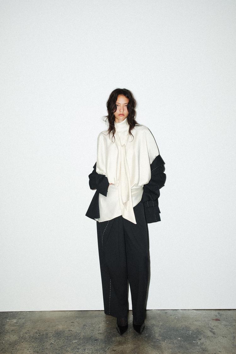 FOULARD SATIN EFFECT SHORT DRESS