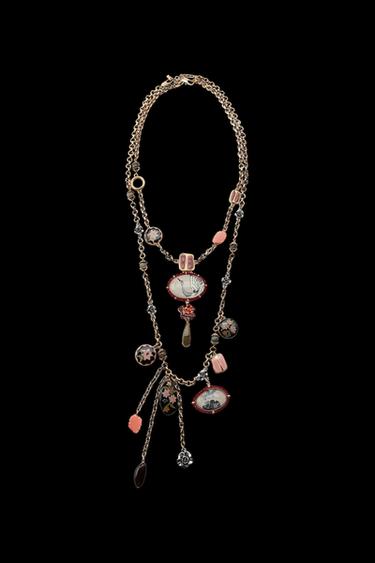 PACK 2 COLLARES ESLABONES CHARMS RESINA - Dorado de Zara