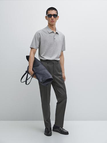 Zara Wool blend smart trousers - Gray - Image 0