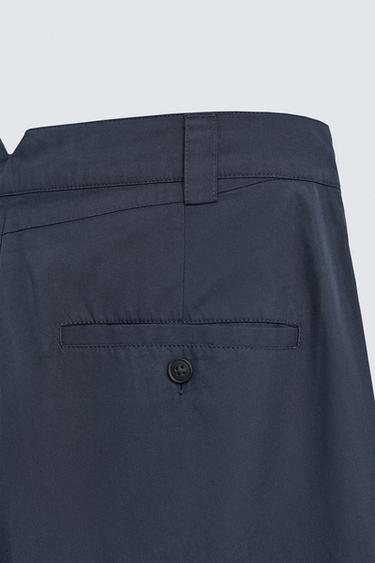 RELAXED FIT PLEATED TROUSERS - Blue by Zara - Image 8