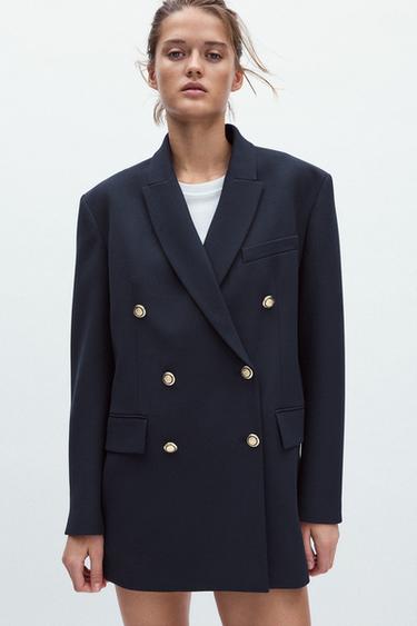 OVERSIZE BLAZER ZW COLLECTION - Donker marineblauw van Zara
