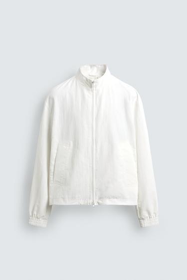 Zara LAGANA TEHNIČKA JAKNA – Bela
