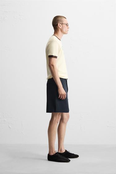 BERMUDA REGULAR FIT À LACET - Bleu marine de Zara - Image 3
