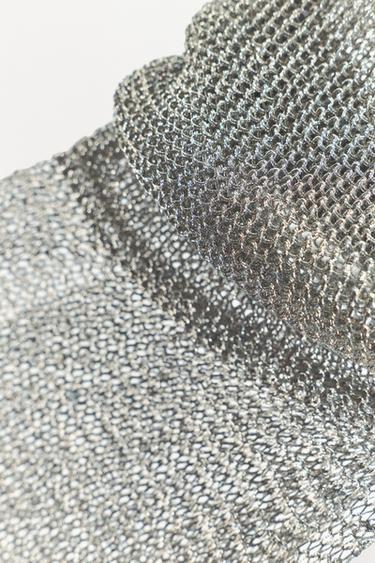 LIMITED EDITION METALLIC MESH SLEEVES - Silver by Zara - Image 3