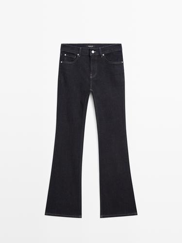 Zara High waist bell bottom skinny jeans - Blue - Image 0