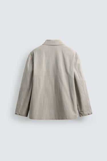 BLOUSON REGULAR FIT À POCHES - Beige de Zara - Image 7